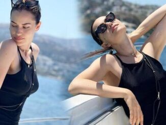 Fahriye Evcen’den tekne pozları